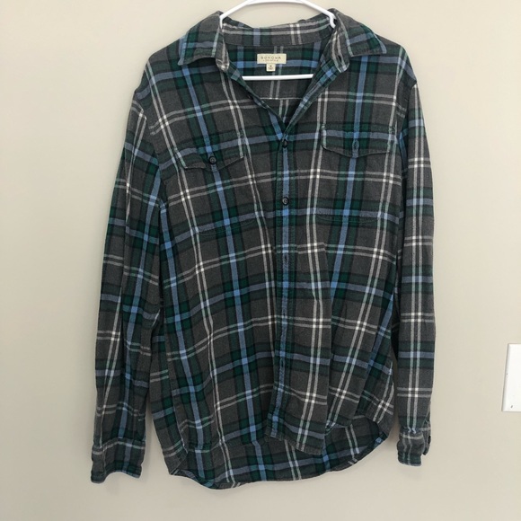 Sonoma Tops - Long Sleeve Plaid Flannel Button Down Sonoma